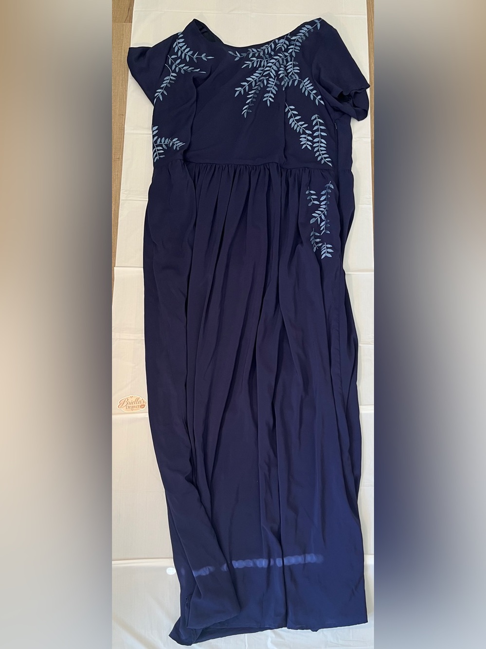 Plus size XXXXL 4XL Custom ESHAKTI Navy Blue Maxi Dress